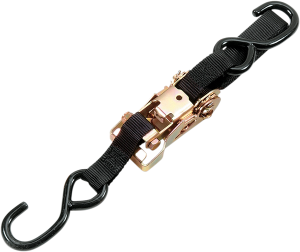1(r) Heavy-duty Ratcheting Tie-downs Black, 1, nordicamoto.ro