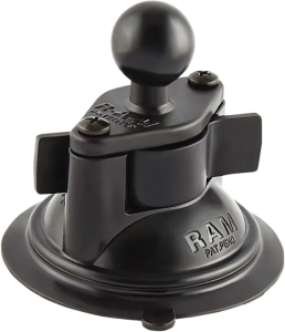 1'' Ball Mount Suction Cup Base Black 