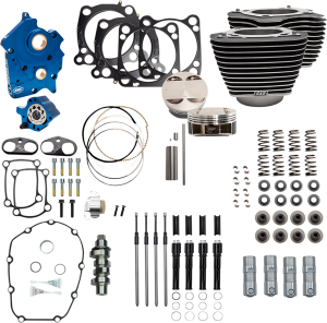 124(r) Power Package Engine Performance Kit Highlighted Fins, Wrinkle Black, 2, nordicamoto.ro