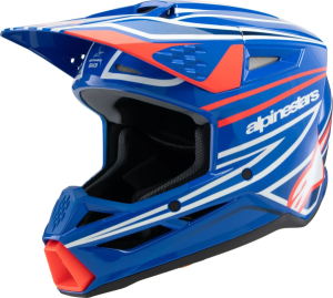 Alpinestars Youth S-m3 Wurx gyermek sisak, fekete/kék/piros/fehér, S méret, 1, nordicamoto.ro