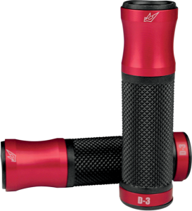 7/8(r) D3 Grips Black, Red, 1, nordicamoto.ro