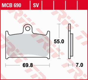 TRW Organic első fékbetétek a SUZUKI GSF 1200 '96–'00 / RF 900 '94–'97 modellekhez, nordicamoto.ro