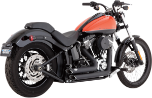 Shortshots Staggered Exhaust System Black, 1, nordicamoto.ro