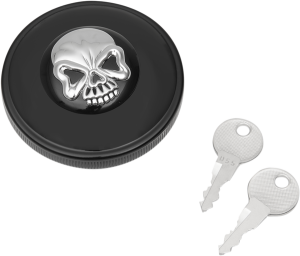 Screw-in Locking Skull Gas Cap Black, 1, nordicamoto.ro