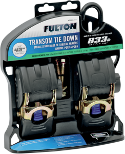 Transom Retractable Ratchet Tie-downs Black