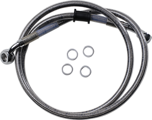 Stainless Steel Brake Line Kit Silver, Clear-coated, 1, nordicamoto.ro