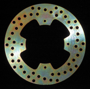 Round D-series Fixed Offroad Brake Rotor Gold, Zinc