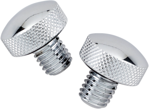 Chrome Knurled Bolt Kit For Softail Seat Silver, 1, nordicamoto.ro