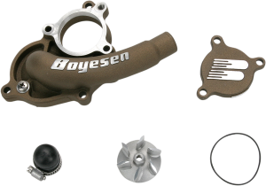 Supercooler Water Pump Cover And Impeller Kit Magnesium, Powder-coated
