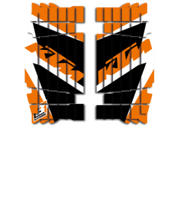 Rad Louver Decals Black, Orange, White