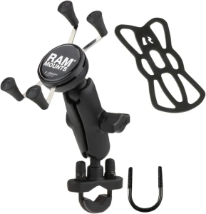 X-grip Ram Mounts mobil tartó, kormányra rögzíthető, alumínium és acél, fekete – Ram-b-149z-un7, nordicamoto.ro