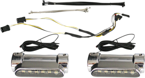 Dynamic Amber/white Engine Guard Leds Chrome, 2, nordicamoto.ro