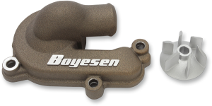 Supercooler Water Pump Cover And Impeller Kit Magnesium, Powder-coated