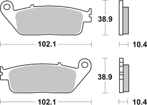 Ms Scooter Maxi Sintered Brake Pads, 2, nordicamoto.ro