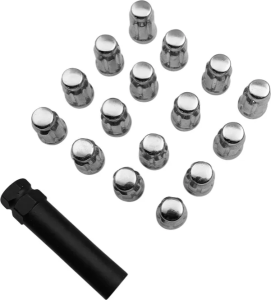 Splined Lug Nut Silver, 1, nordicamoto.ro