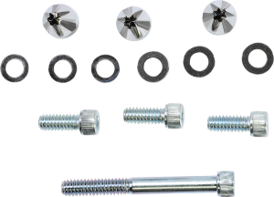 Windshield Screw Cap Kits Silver