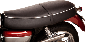 Retro Seat Skin Black, White, 2, nordicamoto.ro