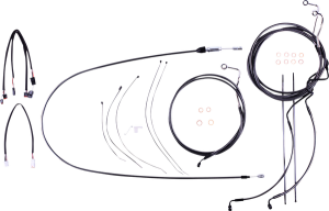 Black Pearl Designer Handlebar Installation Kit Black