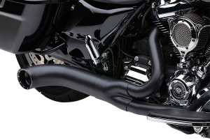 Turn Out 2-into-1 Exhaust System Black, 2, nordicamoto.ro