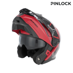 Acerbis Rider Graphic felhajtható bukósisak, piros/szürke, M méret, 1, nordicamoto.ro
