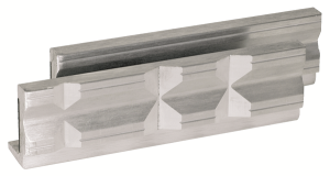 Vise Jaws With Magnetic Strips, Aluminium With Prisms, Gray - Series 546 Gray