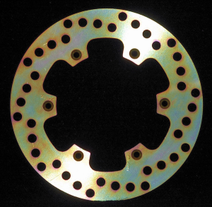 Round D-series Fixed Offroad Brake Rotor Gold, Zinc
