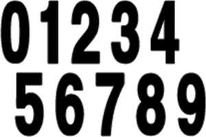Standard Numbers Black, 1, nordicamoto.ro