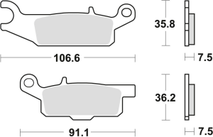 TRW szinterezett első fékbetétek az OFFROAD YAMAHA RAPTOR YFM 250 (2008–2020) / GRIZZLY YFM 550 (2009–2020) / GRIZZLY YFM 700 (2007–2020) modellekhez, nordicamoto.ro