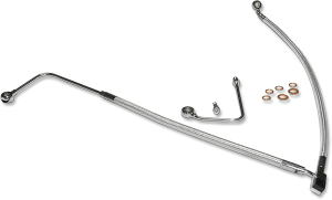 Designer Series Dot Front Lower Brake Line Kit Chrome, Sterling Chromite® Ii