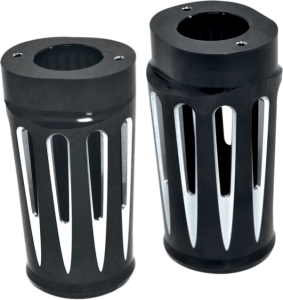 Aluminum Fork Boot Covers Black, Silver, 1, nordicamoto.ro