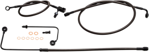 Midnight Braided Brake Line Kit Black, Midnight 30, 1, nordicamoto.ro