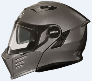 Felhajtható/moduláris motoros sisakok, Simpson Darksome Gunmetal sisak, nordicamoto.ro