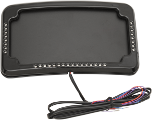 Curved Slick Signals License Plate Frame With 3-hole Backing Plate Black, 1, nordicamoto.ro