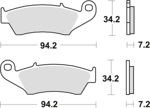TRW szinterezett első fékbetétek az OFFROAD HONDA XL 125 '03–'08/XR 400 '96–'03/XLV 650 TRANSALP '97–'13/XRV 750 AFRICA TWIN '93–'03/KAWASAKI KLX 650 '93–'01/SUZUKI DRZ 400 '00–'08