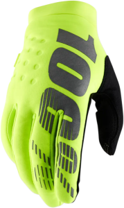 Menj melegen, nézz ki menően!, 100% Brisker kesztyű  Fluo Yellow/Black, nordicamoto.ro
