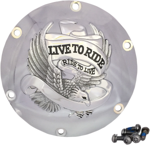 Live To Ride Derby Cover Silver, 2, nordicamoto.ro