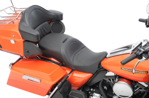 Backrest Compatible 2-up Leather Touring Seat Black, 4, nordicamoto.ro