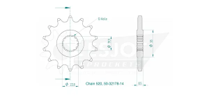 Standard Sprocket Front 520 Natural, 2, nordicamoto.ro
