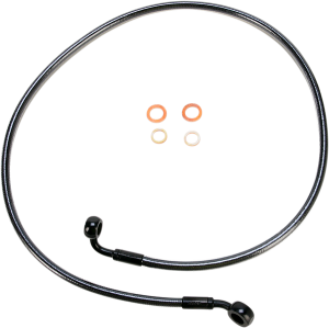 E-z Align Dot Braided Single Disc Front Brake Line Black, Black Pearl, 2, nordicamoto.ro