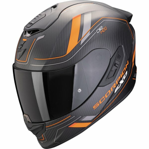 SCORPION EXO-1400 EVO II CARBON AIR MIRAGE teljes arcú bukósisak, fekete/zöld, M méret, 1, nordicamoto.ro
