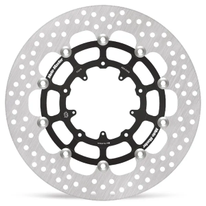Halo sorozatú úszó rotor – fekete, ezüst, rozsdamentes acél, 1, nordicamoto.ro