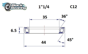 Headset Bearing, 1, nordicamoto.ro