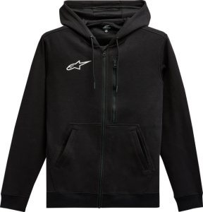Asymmetrical Zip-up Hoodie Black