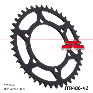 JT SPROCKETS indukciós edzésű, fekete-cink bevonatú hátsó lánckerék, fekete, cink 