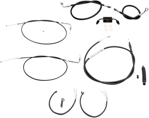 Complete Black Vinyl Braided Handlebar Cable/brake Line Kit Black, 1, nordicamoto.ro