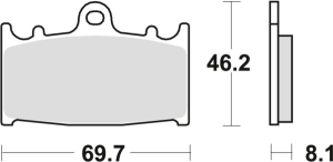 TRW organikus első fékbetétek a KAWASAKI ZZR 600 '90–'05/ZXR 750 '89–'95/KLZ 1000 VERSYS '12–'18/ZZR 1100 '90–'01/VN 1700 '09–'17/VN 2000 '04–'10/SUZUKI GSR 600 '06–'10 /GSF 650 '07–'16/GSX 650 '08–'16/SV 1000 '03–'08/GSF 1250 '07–'17, nordicamoto.ro