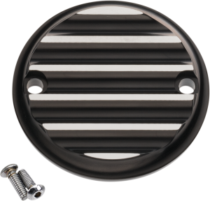 Timing Cover Silver, Black Anodized, 1, nordicamoto.ro