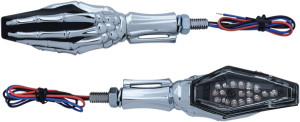 Skeleton Hand Turn Signals Black, 2, nordicamoto.ro