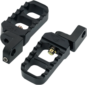Adjustable Serrated Billet Footpegs Black