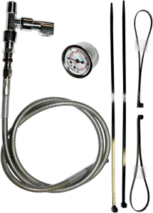 Remote Oil Pressure Gauge/line Kits Chrome